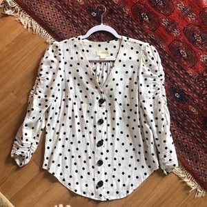 Maeve by ANTHROPOLOGIE polka dot blouse